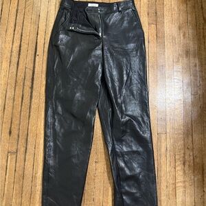 Babaton Black Leather Pants